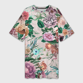 Платье-футболка 3D с принтом Color floral pattern  Expressionism  Summer в Кировске,  |  | expression | fashion | flowers | pattern | rose | summer | лето | мода | паттерн | роза | цветы | экспрессия