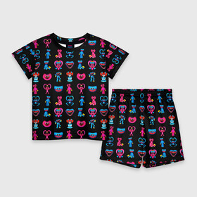 Детский костюм с шортами 3D с принтом POPPY PLAYTIME HAGGY WAGGY AND KISSY MISSY PATTERN (ПАТТЕРН) в Кировске,  |  | haggy waggy | kissy missy | poppy playtime | игра | кисси мисси | монстр | плэйтайм | попи плей тайм | попи плэй тайм | попиплейтам | попиплэйтайм | поппи плейтайм | поппиплэйтайм | розовы | хагги вагги | хаги ваги