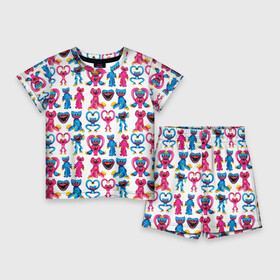 Детский костюм с шортами 3D с принтом POPPY PLAYTIME HAGGY WAGGY AND KISSY MISSY PATTERN в Кировске,  |  | Тематика изображения на принте: haggy waggy | kissy missy | poppy playtime | игра | кисси мисси | монстр | плэйтайм | попи плей тайм | попи плэй тайм | попиплейтам | попиплэйтайм | поппи плейтайм | поппиплэйтайм | розовы | хагги вагги | хаги ваги