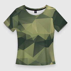 Женская футболка 3D Slim с принтом 3д полигоны  камуфляж в Кировске,  |  | camouflage | геометрия | камуфляж | маскировка | ромбы