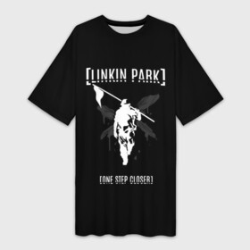 Платье-футболка 3D с принтом Linkin Park One step closer в Кировске,  |  | linkin park | альтернативный рок | линкин парк | лого | логотип | метал | ню метал | поп | поп рок | рок | рок группа | рэп метал | электроник рок