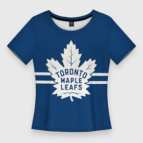 Женская футболка 3D Slim с принтом Торонто Мейпл Лифс Форма в Кировске,  |  | nhl | toronto maple leafs | нхл | торонто мейпл лифс | хоккей