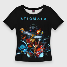 Женская футболка 3D Slim с принтом Acoustic  Drive  Stigmata в Кировске,  |  | stigmata | артём лоцких | группа | музыка | песни | рок | рок группа | стигмата | стигматы