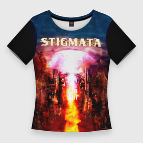 Женская футболка 3D Slim с принтом Stigmata альбом в Кировске,  |  | stigmata | артём лоцких | группа | музыка | песни | рок | рок группа | стигмата | стигматы