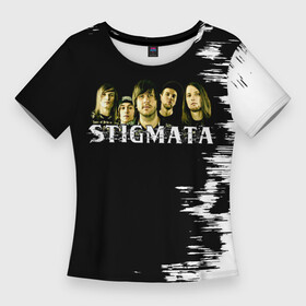 Женская футболка 3D Slim с принтом Группа Stigmata в Кировске,  |  | stigmata | артём лоцких | группа | музыка | песни | рок | рок группа | стигмата | стигматы