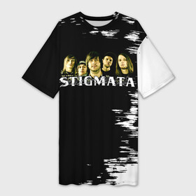 Платье-футболка 3D с принтом Группа Stigmata в Кировске,  |  | stigmata | артём лоцких | группа | музыка | песни | рок | рок группа | стигмата | стигматы