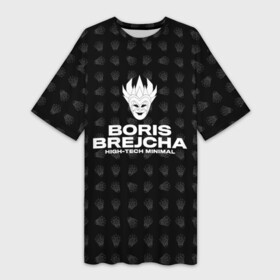 Платье-футболка 3D с принтом Boris Brejcha High Tech Minimal в Кировске,  |  | boris brecha | boris brejcha | brecha | brejcha | dj | борис брежша | борис брейча | борис брейша | борис бреча | брежча | брейча | брейша | бреча | музыка | техно
