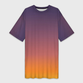 Платье-футболка 3D с принтом Sunset Gradient в Кировске,  |  | градиент | закат | минимализм | переливы | переходы