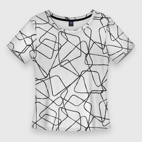 Женская футболка 3D Slim с принтом Трапеции На Белом Фоне в Кировске,  |  | abstraction | figure | geometry | isometric | pattern | shape | trapezoid | абстракция | геометрия | изометрический | трапеция | узор | фигура | форма