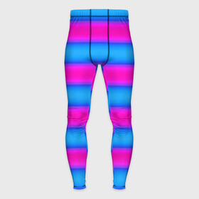 Мужские тайтсы 3D с принтом striped pattern яркий неоновый полосатый узор в Кировске,  |  | neon | striped pattern | горизонтальные полосы | полосатый узор | розовые полосы | синие полосы