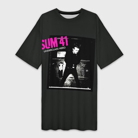 Платье-футболка 3D с принтом Underclass Hero  Sum 41 в Кировске,  |  | deryck whibley | sum 41 | группа | дерик уибли | музыка | панк | панк рок | песни | рок | рок группа | сам 41 | сам фоти уан | сам фоти уансам | сам41 | сум 41 | сум41