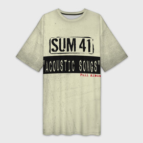 Платье-футболка 3D с принтом Sum 41  The Acoustics (Full Album) в Кировске,  |  | deryck whibley | sum 41 | группа | дерик уибли | музыка | панк | панк рок | песни | рок | рок группа | сам 41 | сам фоти уан | сам фоти уансам | сам41 | сум 41 | сум41