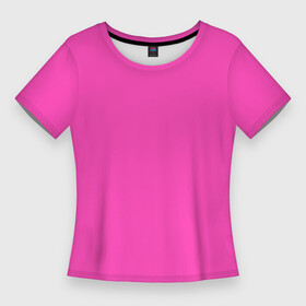 Женская футболка 3D Slim с принтом Яркий розовый из фильма Барби в Кировске,  |  | костюм из фильма барби | розовый цвет | фильм барби | яркий розовый | ярко розовый цвет