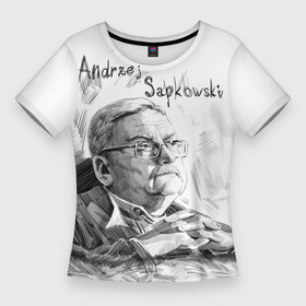 Женская футболка 3D Slim с принтом Andrzej Sapkowski в Кировске,  |  | andrzej sapkowski | анджей сапковский | ведьмак | книги | очки