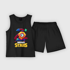 Детская пижама с шортами хлопок с принтом Brawl Stars Otis Отис в Кировске,  |  | brawl stars | faraotis | otis | otis brawl stars | бравл старс | отис | отис бравл старс | фараотис