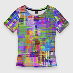 Женская футболка 3D Slim с принтом Красочный авангардный глитч  Fashion trend в Кировске,  |  | abstraction | color | fashion | glitch | neon | trend | vanguard | абстракция | глитч | мода | неон | тренд | цвет