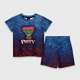 Детский костюм с шортами 3D с принтом Poppy playtime Haggy Waggy Хагги Вагги Поппи плейтайм в Кировске,  |  | haggy waggy | poppy playtime game | поппи плейтайм | розовый | синий | хагги вагги
