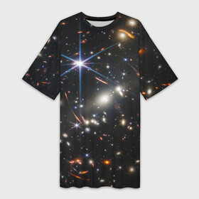 Платье-футболка 3D с принтом NASA: Скопление Галактик в Кировске,  |  | fog | nasa | space | астрономия | вояджеры | вселенная | галактика | звезды | космос | луна | марс | наса | наука | научпоп | открытый космос | планеты | сборник космос | солнечная система | туман | уран | хаббл