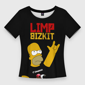 Женская футболка 3D Slim с принтом Limp Bizkit Симпсоны в Кировске,  |  | bizkit | gomer | homer | limp | limp bizkit | music | rock | simpson | simpsons | бизкиты | гомер | лимп бизкит | лимпы | липкие письки | музыка | рок | рокер | симпсон | симпсоны