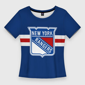 Женская футболка 3D Slim с принтом Нью Йорк Рейнджерс форма в Кировске,  |  | new york rangers | nhl | нхл | нью йорк рейнджерс | хоккей