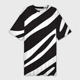 Платье-футболка 3D с принтом анималистичный рисунок зебра в Кировске,  |  | Тематика изображения на принте: animal | animalistic | animals | black | black and white | bw | stripes | white | zebra | zebra stripes | анималистичный | белый | животное | животные | звери | зверь | зебра | полосы | полосы зебры | чб | черно белый | чернобелый | черный