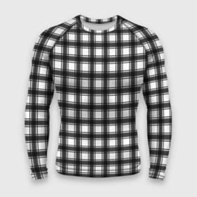 Мужской рашгард 3D с принтом Black and white trendy checkered pattern в Кировске,  |  | black and white | checkered pattern | trendy | в клетку | геометрический узор | клетчатый узор | модный | черно белая клетка