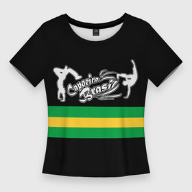 Женская футболка 3D Slim с принтом Капоэйра в Кировске,  |  | capoeira | боевые исскуства | бразилия | единоборства | капоэйра | спорт