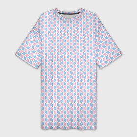 Платье-футболка 3D с принтом Голубые и розовые кирпичики в Кировске,  |  | Тематика изображения на принте: абстрактные | геометрия | классика | классические | нейтральные | спокойные | узор | узоры
