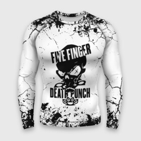 Мужской рашгард 3D с принтом Five Finger Death Punch  мелкие трещины в Кировске,  |  | 5fdp | 5фдп | five finger death punch | metal | music | skeleton | sounds | метал | музыка | рок | череп