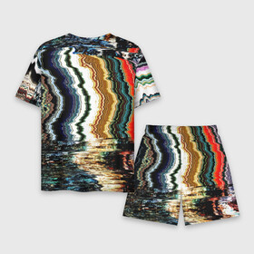 Мужской костюм с шортами 3D с принтом Glitch pattern  fashion trend в Кировске,  |  | abstraction | color | fashion | glitch | pattern | wave | абстракция | волна | глитч | мода | паттерн | цвет