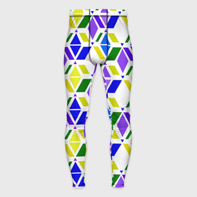 Мужские тайтсы 3D с принтом Разноцветный неоновый геометрический узор в Кировске,  |  | геометрические фигуры | геометрический узор | неоновый зеленый | неоновый узор | разноцветный | фиолетовый