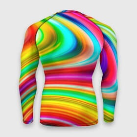 Мужской рашгард 3D с принтом Rainbow colors в Кировске,  |  | blue | bright | color | green | orange | pastel | pattern | pink | purple | rainbow | red | summer | yellow | желтый | зеленый | красный | летний | оранжевый | пастельный | радуга | розовый | синий | узор | фиолетовый | цветной | яркий