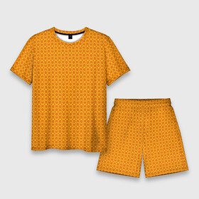 Мужской костюм с шортами 3D с принтом Оранжевые классические узоры в Кировске,  |  | абстрактные | классика | классические | нейтральные | спокойные | узор | узоры