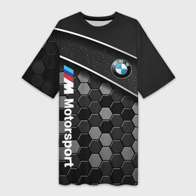 Платье-футболка 3D с принтом BMW : Технологическая Броня в Кировске,  |  | bmw | bmw motorsport | bmw performance | carbon | m | m power | motorsport | performance | sport | бмв | броня | карбон | моторспорт | соты | спорт | шестиугольники