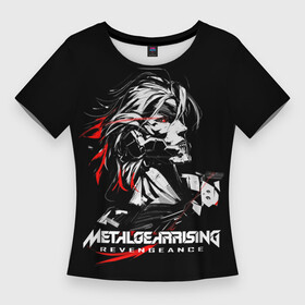 Женская футболка 3D Slim с принтом Metal Gear Rising  game hero в Кировске,  |  | metal gear | metal gear rising | mgr | mgr revengeance | revengeance | мгр | метал гир райзинг | метал гир райзинг ревендженс | метал гир ризинг
