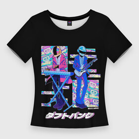 Женская футболка 3D Slim с принтом Daft punk ufo в Кировске,  |  | Тематика изображения на принте: duft pank | duft punk | дафт панк | дуфт панк | нло