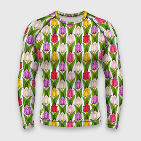 Мужской рашгард 3D с принтом тюльпаны разных цветов в Кировске,  |  | Тематика изображения на принте: белые тюльпаны | желтые тюльпаны | розовые тюльпаны | тюльпаны | фиолетовые тюльпаны | цветы