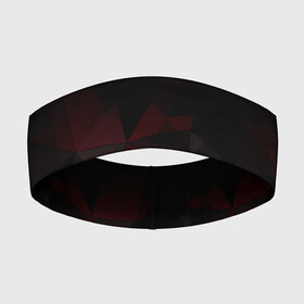 Повязка на голову 3D с принтом Черно красный геометрический в Кировске,  |  | abstract | black | black and red | geometric | gradient | gray | ombre | polygonal | red | triangles | абстрактный | геометрический | градиент | красный | омбре | полигональный | серый | треугольники | черно красный | черный | черный и красный