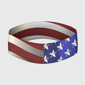 Повязка на голову 3D с принтом Американский флаг: блестящие звезды и полоски в Кировске,  |  | Тематика изображения на принте: америка | блестящий | звезды | красный | перламутровый | полоска | синий | сша | флаг