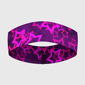 Повязка на голову 3D с принтом Purple stars в Кировске,  |  | colorful | space | texture | звезды | космос | красочный | текстура | фиолетовый