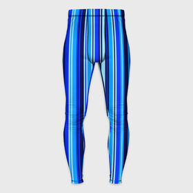 Мужские тайтсы 3D с принтом Сине голубые полосы в Кировске,  |  | blue | dark blue | pattern | striped | stripes | полосатый | полосы | узор
