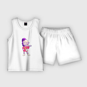 Детская пижама с шортами хлопок с принтом Бравлер Эмз на стиле Бренды Бравл Старс в Кировске,  |  | brawl stars | бравл старс | бравлер | бренды | мода | стиль | эмз