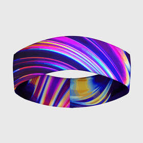 Повязка на голову 3D с принтом Яркая цветная композиция в Кировске,  |  | abstraction | color | composition | fashion | neon | абстракция | композиция | мода | неон | цвет