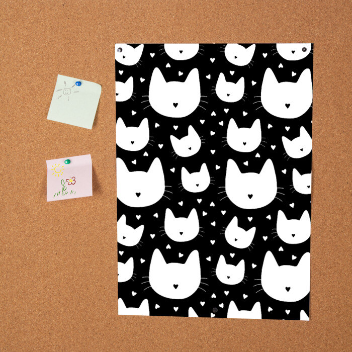 Постер Love Cats Pattern фото