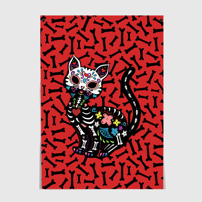 Постер Мексиканская Сахарная Кошка фото