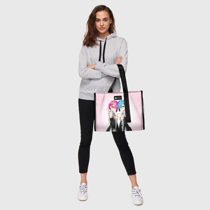 Сумка-шоппер 3D ReZero Рем и Рам фото