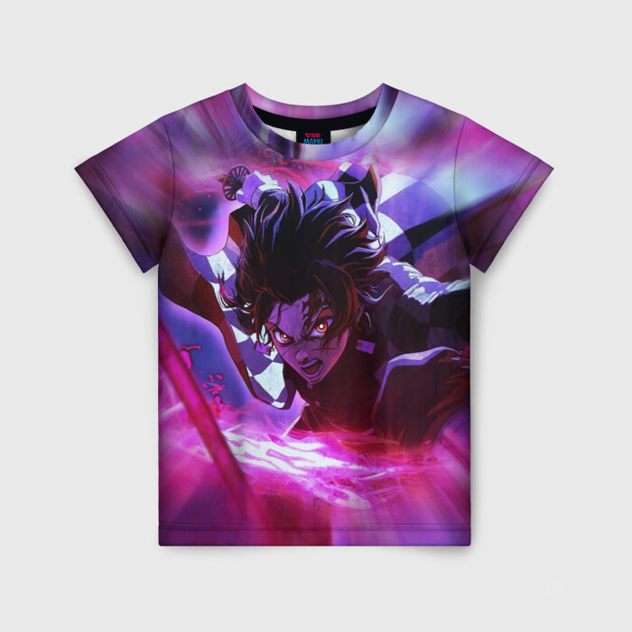 Детская футболка 3D KIMETSU NO YAIBA | КЛИНОК РАССЕКАЮЩИЙ ДЕМОНОВ (Z) фото