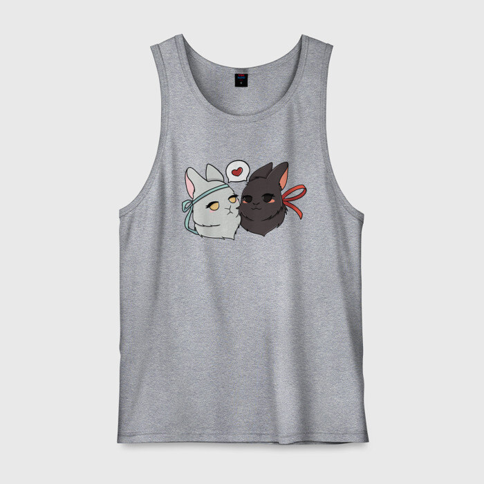 Мужская майка хлопок Кролики Вэй и Лань фото