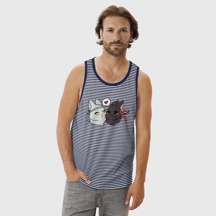 Мужская майка хлопок Кролики Вэй и Лань фото