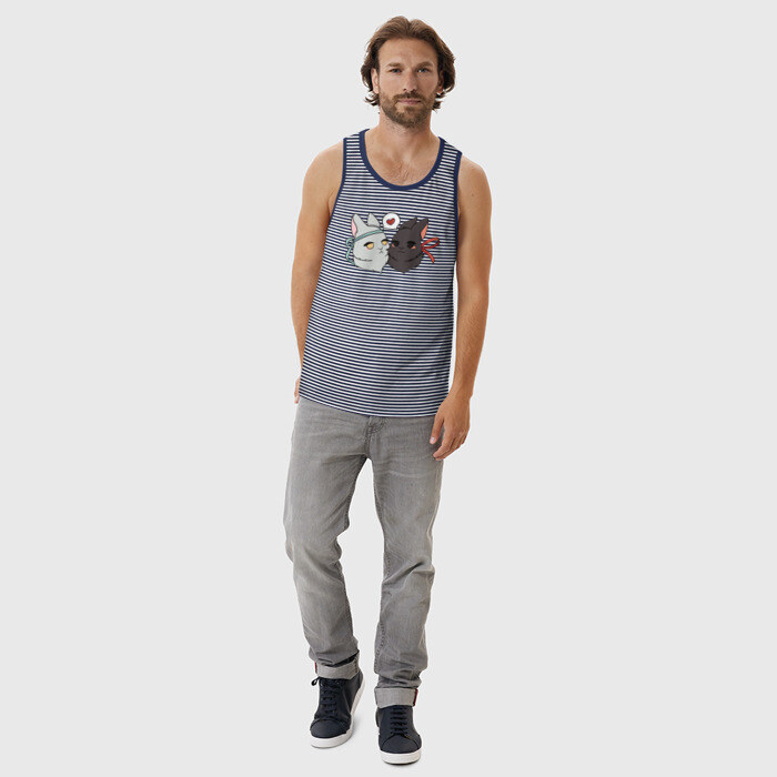 Мужская майка хлопок Кролики Вэй и Лань фото